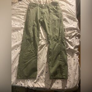 green mens levi pants